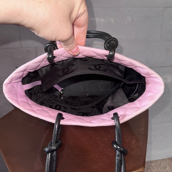 Chanel cambon medium tote pink & black - Picture 3 of 7